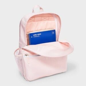 Deal Worthy brand Pink Backpack with 15” Laptop Sleeve NWT light pink with grey